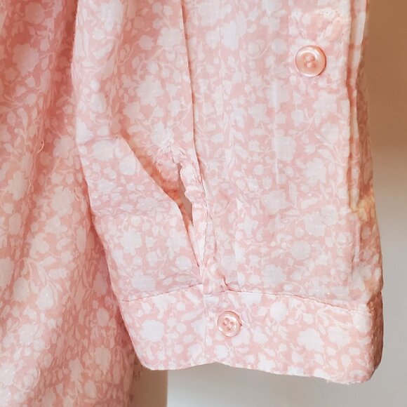 Cathy Pink & White Floral Blouse PXL - Picture 6 of 7